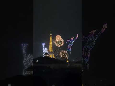 Drones Accompany Bastille Day Fireworks Display in Paris