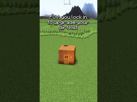 The ULTIMATE Dirt Hut Upgrade Timelapse! #minecraft #minecraftbuilding #shorts