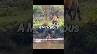 HYENAS… Into a CROCODILE Trap! 😱🐊#shorts #wildlife #animals #nature #predator