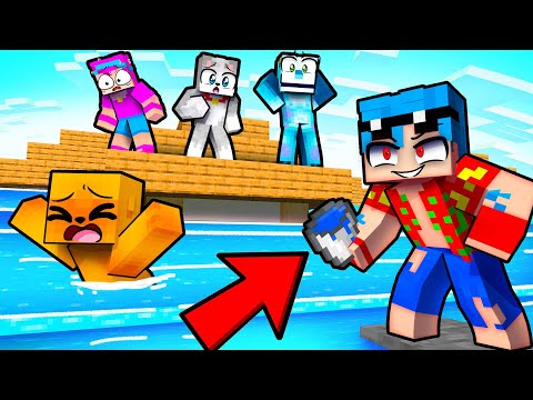 TROLLEO a MiS AMIGOS creando TSUNAMIS en MINECRAFT 😂 Los COMPAS