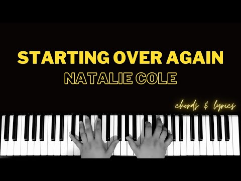 Starting Over Again - Natalie Cole | Piano Cover Accompaniment Backing Track Karaoke Tutorial Chords