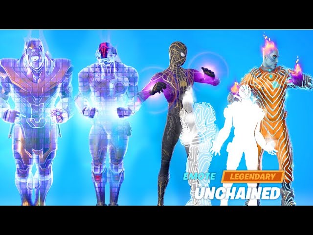 Fortnite The Origin's Built-In 'Unchained' Emote on Other Skins シ