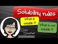 Solubility and Solubility Rules