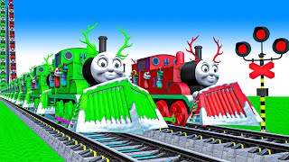 【踏切アニメ】あぶない電車 TRAIN THOMAS 🚦 Fumikiri 3D Railroad Crossing Animation Kereta Api Kartun #123