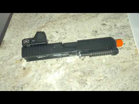 Elite Force Glock 19 Gen5 GBB Blowback 6mm BB Pistol Airsoft how to mount Red Dot Sight