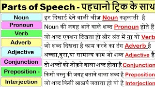Parts of speech ट्रिक से समझो | All Parts of speech in English Grammar | Parts of speech in Hindi