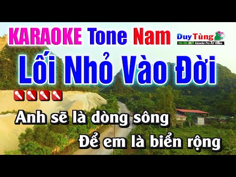 Lối Nhỏ Vào Đời || Karaoke – Tone Nam || Nhạc Sống Duy Tùng