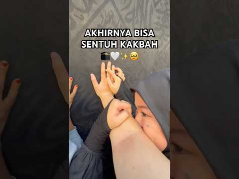Part.2 Akhirnya bisa sentuh Kakbah sama pasanganku 🤍 MasyaAllah✨ #kakbah #umroh #tanahsuci #mekah