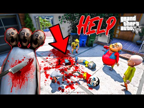 SERBIAN DANCING LADY GRANNY KILLED Shinchan 😱 SHINGHAM Motu AND Patlu TOOK REVENGE IN GTA 5! part-14