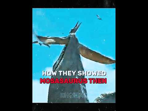 Mosasaurus Then Vs Now In Jurassic Franchise | #shorts #jurassicworld #fyp