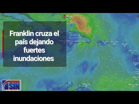 Franklin cruza el país dejando fuertes inundaciones