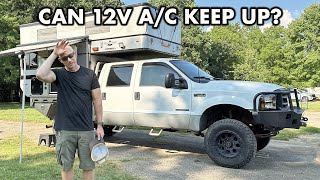 Summer Camping In a Pop-Up Truck Camper During Extreme Heat Wave