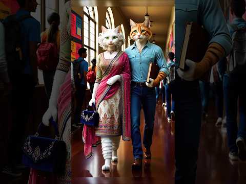 beautiful Cat With Bf😹🔥 #cutebaby #cute #aicat #cat #catstory #funny #chatgptart