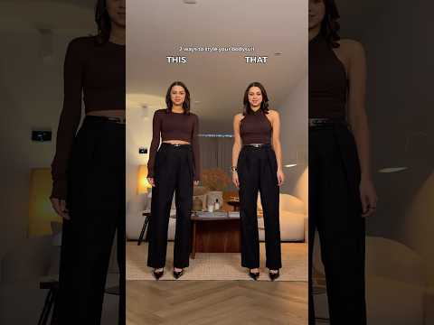 THIS or THAT? 🤎 | 2 ways to style your bodysuit | Which style do you like more? #outfitideas