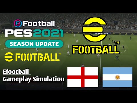 Efootball simulation gameplay England vs Argentina | Video Game - Simulation part 3