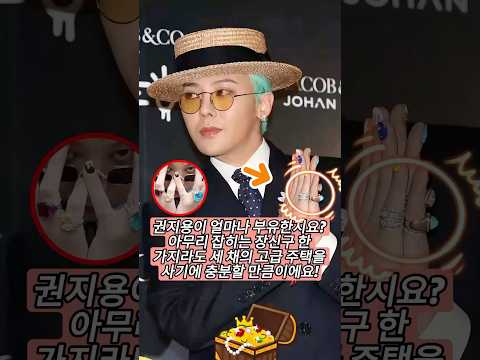 권지용이 얼마나 부유한지요? 아무리 잡히는 장신구 한 가지라도 세 채의 고급 주택을 사기에 충분할 만큼이에요!