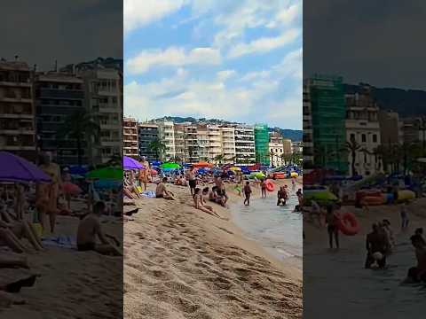 Lloret de Mar Beach Barcelona Spain #beach #travel #summer #dji #holiday #vacation #shorts #travel
