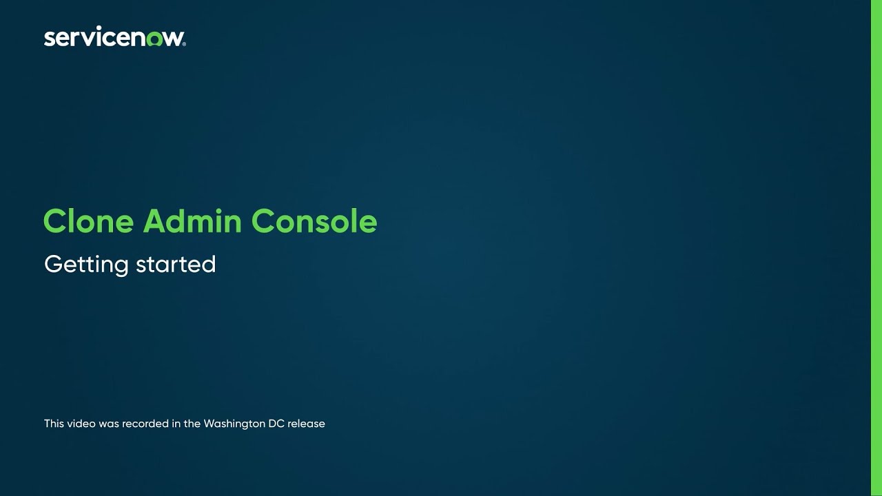 Clone Admin Console | Getting Started