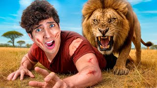 ¡SOBREVIVÍ 24 HORAS EN UN SAFARI! 🦁 (Casi me come un león)