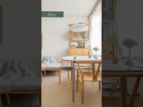 「賃貸だから」と諦めない。狭い部屋でも叶う、くつろぎソファー🛋️と晩酌ダイニング🍷のある暮らし #リセノ #インテリア #暮らし #ルームツアー  #ビフォーアフター