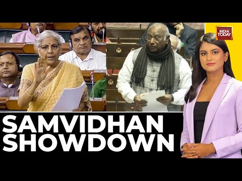 Samvidhan Debate: Sitharaman And Kharge Clash Over Nehru-Gandhi Legacy In Rajya Sabha | India Today