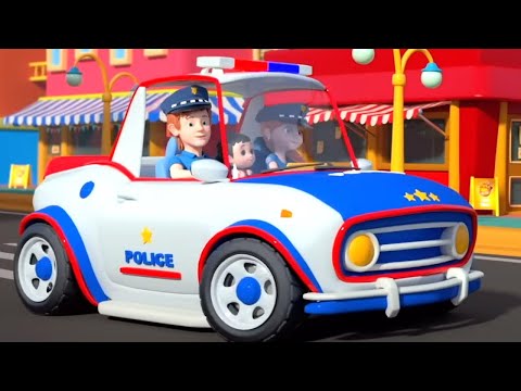 🔴 Wheels On The Police Car, Vehicles Songs For Kids and Children, Nursery Rhymes For Babies | LIVE