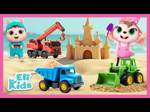 Toy Trucks Fun (On The Beach) | Eli Kids Songs & Nursery Rhymes