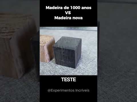 Madeira de 1000 anos VS Madeira Nova na prensa Hidráulica