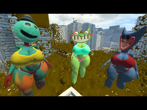 Miss Pianosaurus FART CONTEST POOP POOL PARTY! Fredina and Miss Delight Party in Garry's Mod Part 1