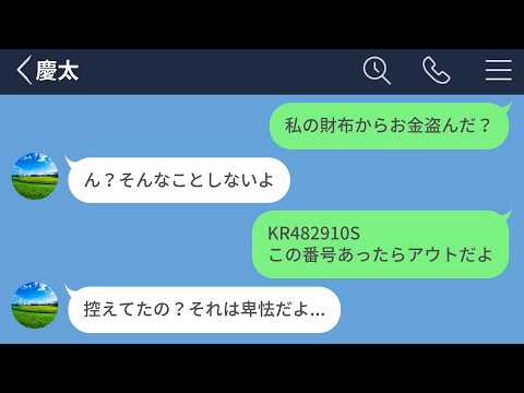【LINE】大学生の彼女の財布から毎回お金を盗む社会人彼氏がクズすぎたので徹底的に追い込んだ結果www【LINEドラマ】