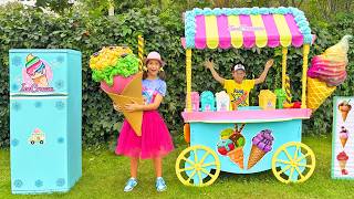 Sofia and Max play in an Ice Cream Truck