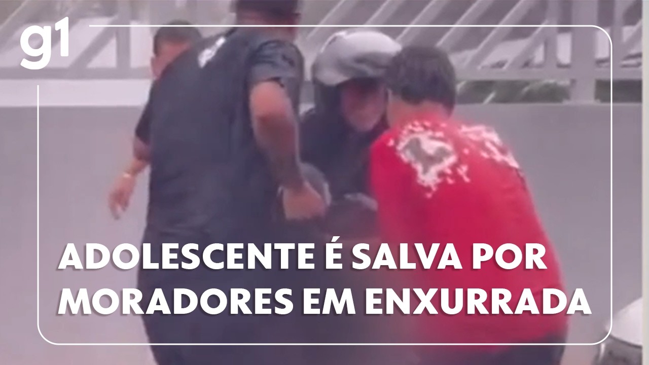 Correnteza arrastou garota de 16 anos por rua de Sorocaba, interior de SP