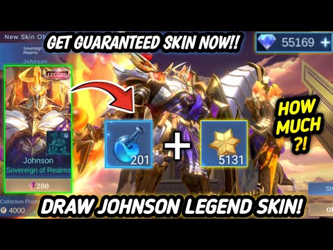 HOW MUCH 💎?! DRAW JOHNSON LEGEND SKIN "SOVEREIGN OF REALMS" 100% WORTH IT (BEST SKIN)! - MLBB