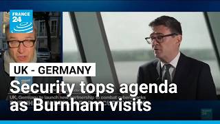 YouTube video thumbnail:  UK, Germany to Launch Partnership to Counter Cyberattacks as Burnham Visits Berlin