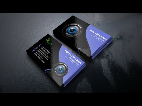Photography Business Card Design | Photoshop Tutorial 2024