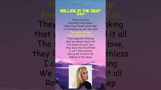 Adele - Rolling in the Deep (Lyrics) #shorts