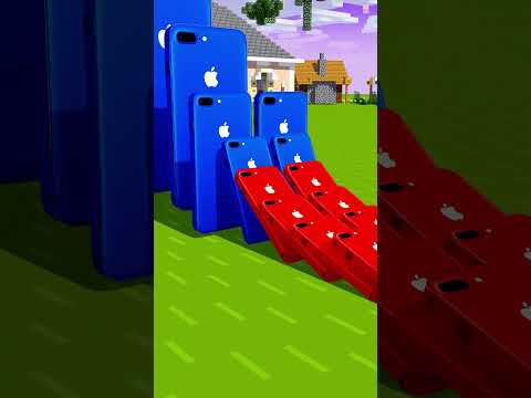The Ultimate iPhone Domino Chain Reaction! 📱💥 #Shorts
