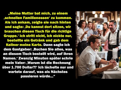 “At family dinner, they sent me to the side – minutes later, they paid $1,700!”