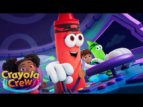 Flying an Awesome Spaceship to an Unknown Planet! | Crayola Crew Fun & Imaginative Cartoons for Kids