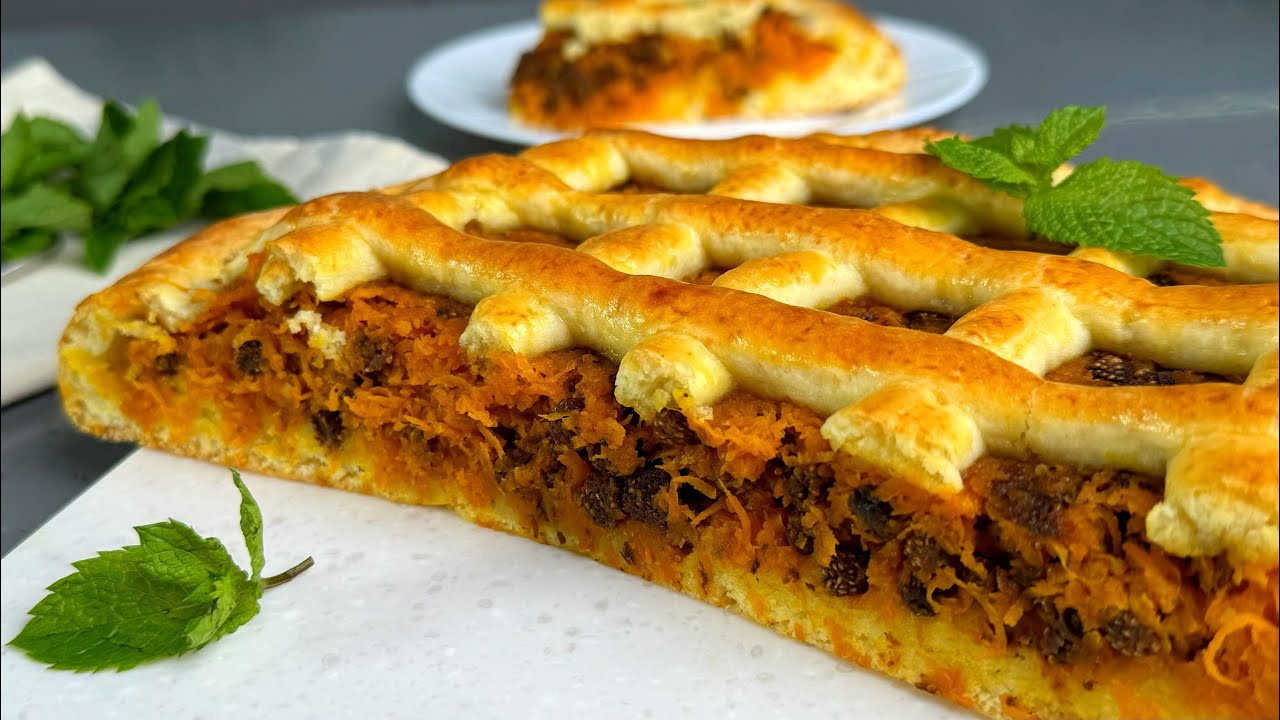 Слишком ВКУСНЫЙ пирог! Такой ПИРОГ я ещё не ела! Рецепт вместо пирожков с морковкой! Очень Вкусно!
