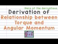 Angular Momentum and Torque Concepts