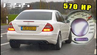570HP Mercedes E55 AMG 100-200 KM/H on AUTOBAHN