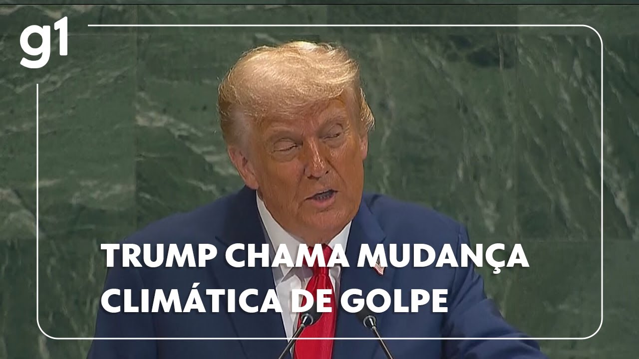 Trump critica a agenda verde e chama mudança climática de maior golpe