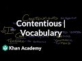 Understanding the Word 'Contentious'