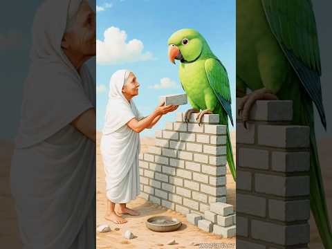 Grandma and the parrot build a house in the desert 😭😱 #shorts #viralreels #youtubeshorts