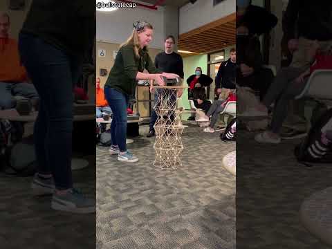 engineering professor Ne Diya students ko wooden structure project ( _@ballstatecapi ) #engineering