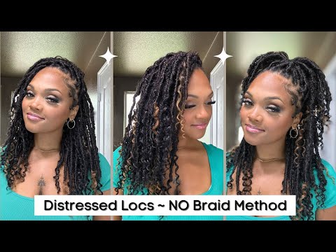 Distressed Locs Tutorial | No Braid Method| Vanity Vlogs