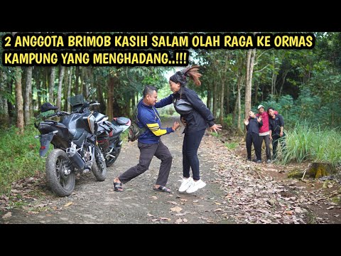 2 ANGGOTA BRIMOB KASIH SALAM OLAH RAGA KE ORMAS KAMPUNG YANG MENGHADANG !! FILM INSPIRASI