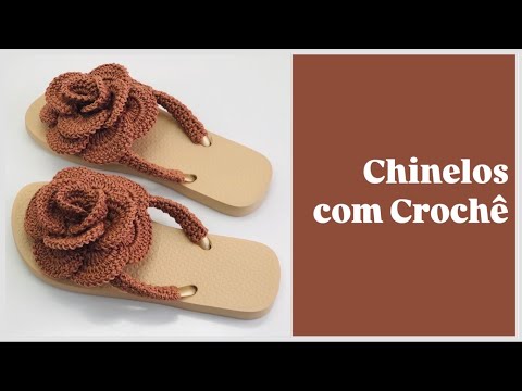 CHINELO CUSTOMIZADO COM CROCHÊ - FAÇA E VENDA MUITO!!!