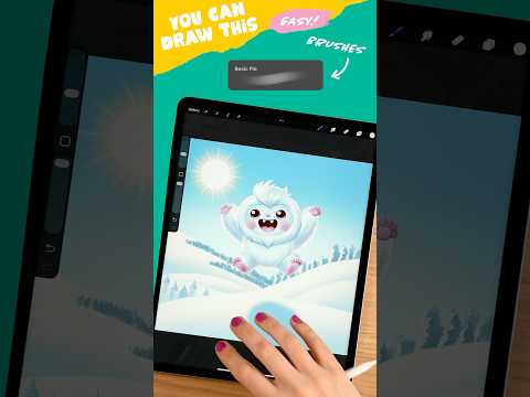 Cutest Yeti Tutorial ever! ⛄️🎨 #youcandrawthis #artwithflo